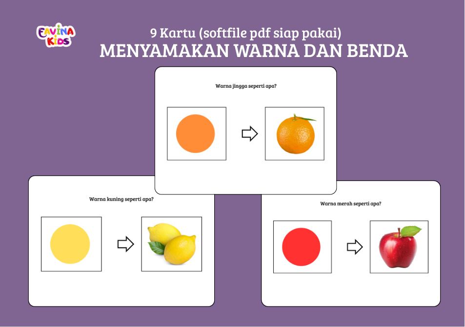 Menyamakan Warna Dan Benda